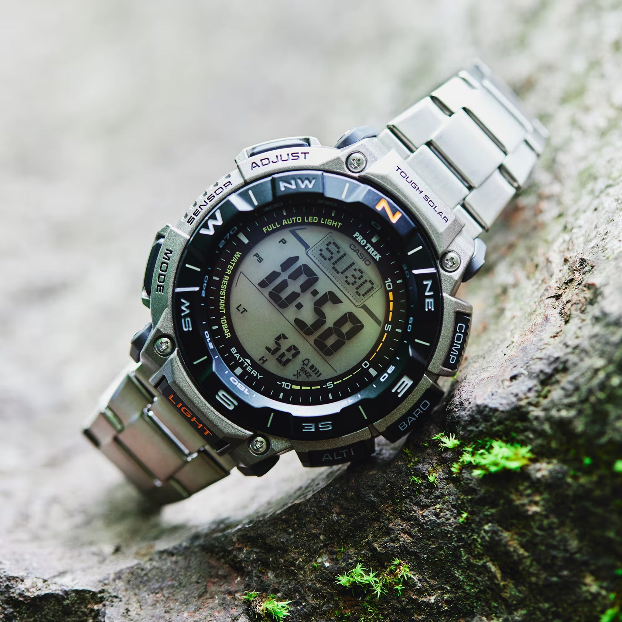 Casio Pro Trek PRG-340T-7 Men's Watch Silver Black