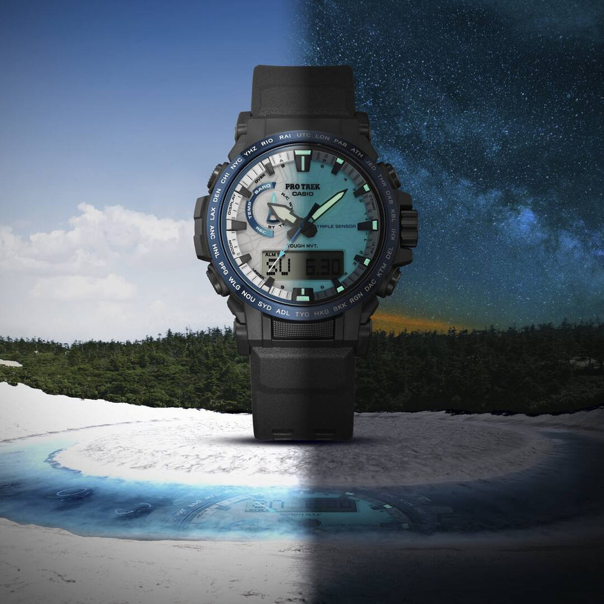 Casio Pro Trek PRW-61D-2 Solar Funk Analog / Digital Uhr