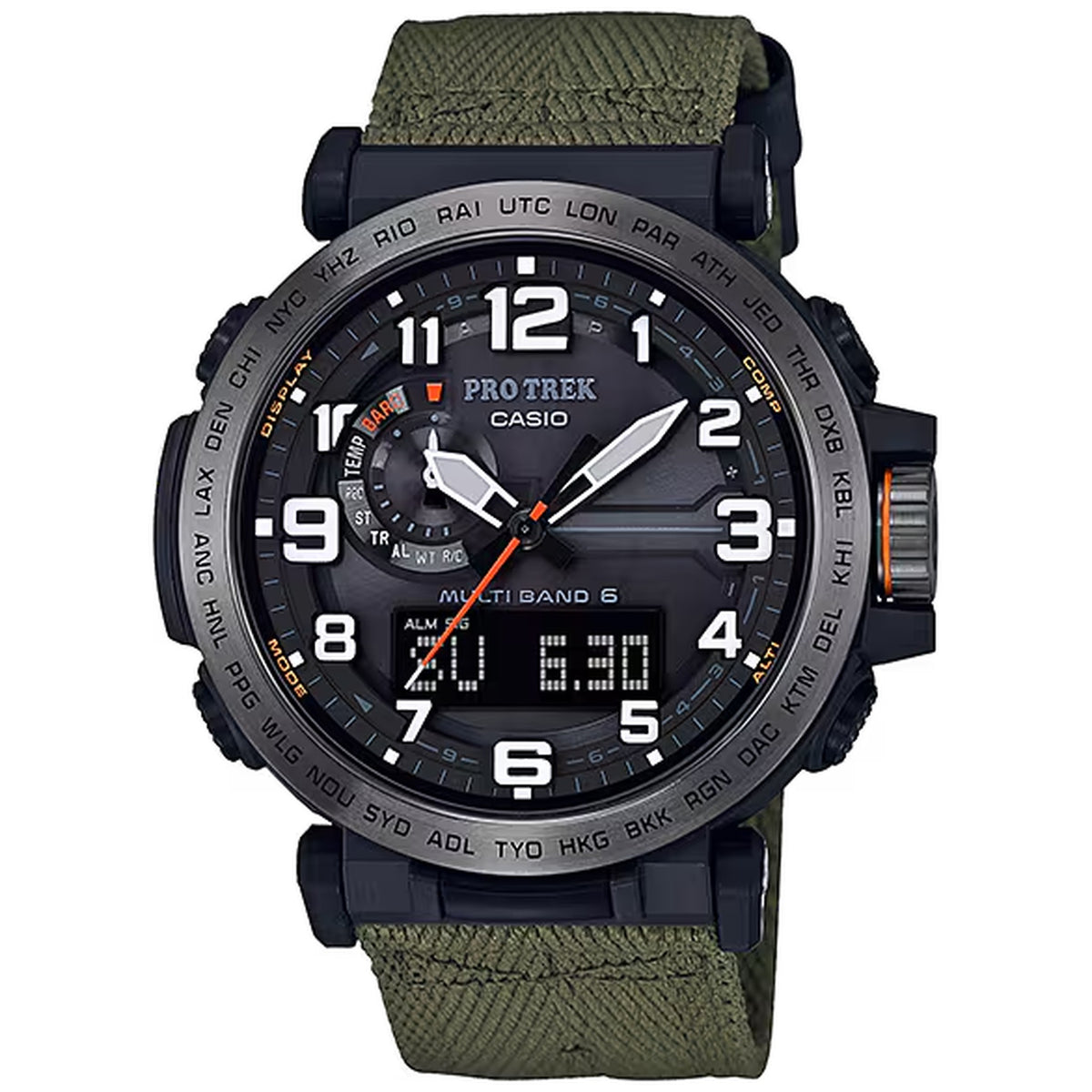 Montre Casio Pro Trek PRW-6600YB-3 Solaire Radio-piloté Analogique / Digitale Noir