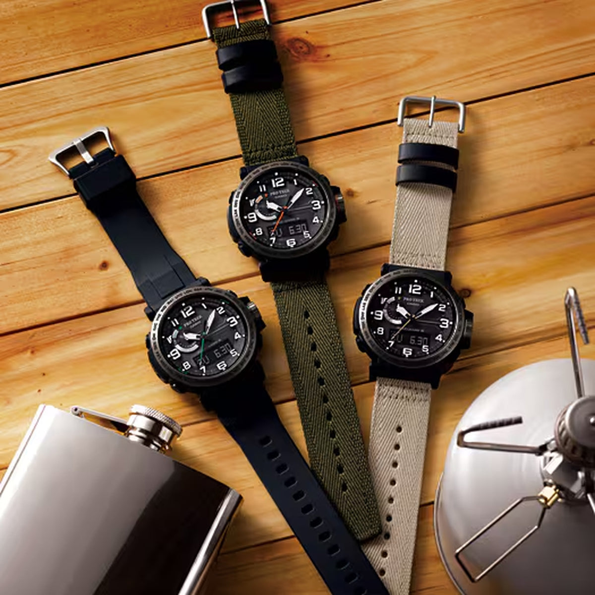 Montre Casio Pro Trek PRW-6600YB-3 Solaire Radio-piloté Analogique / Digitale Noir