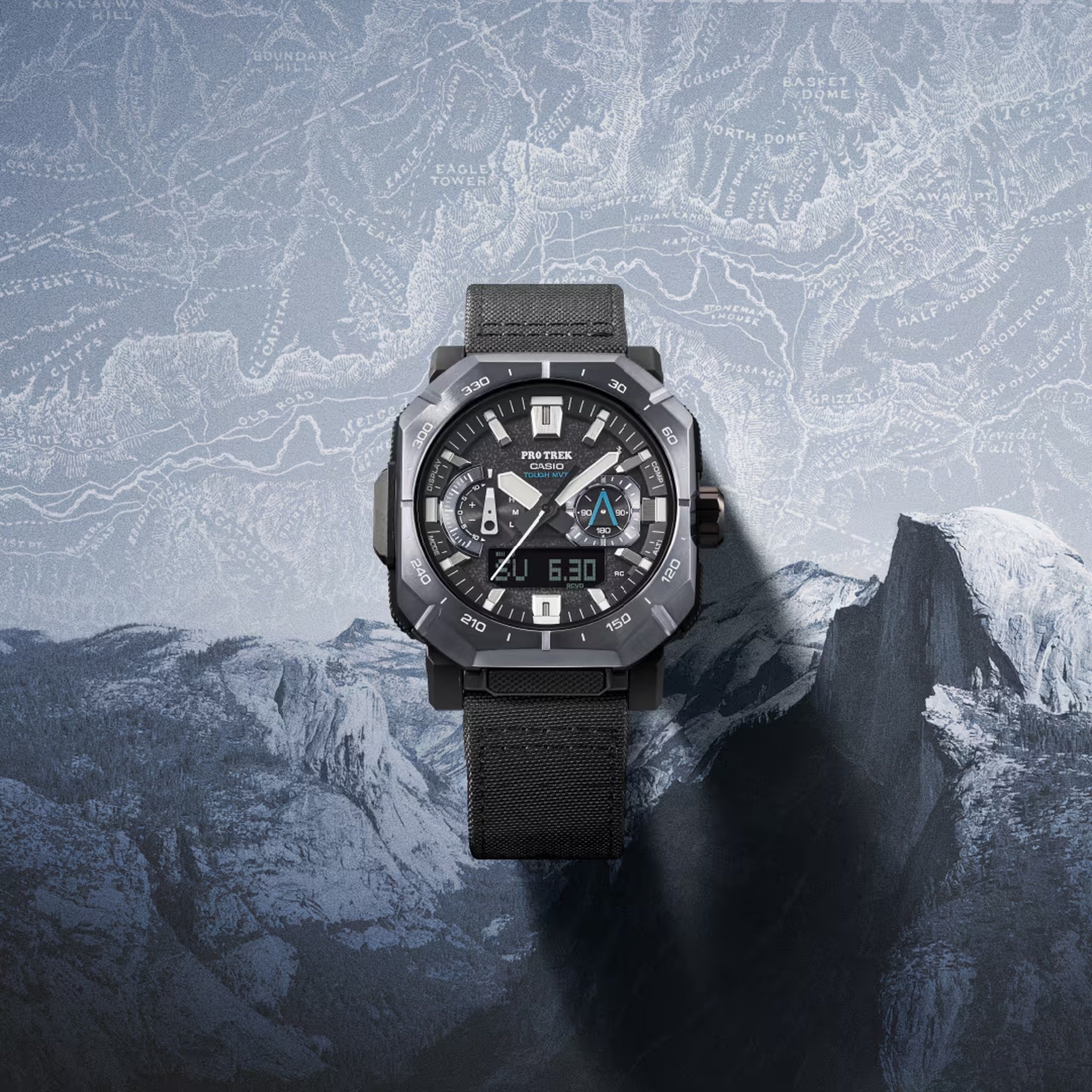 Casio Pro Trek PRW-B1000B-2 Men's Black Gray Yosemite Watch