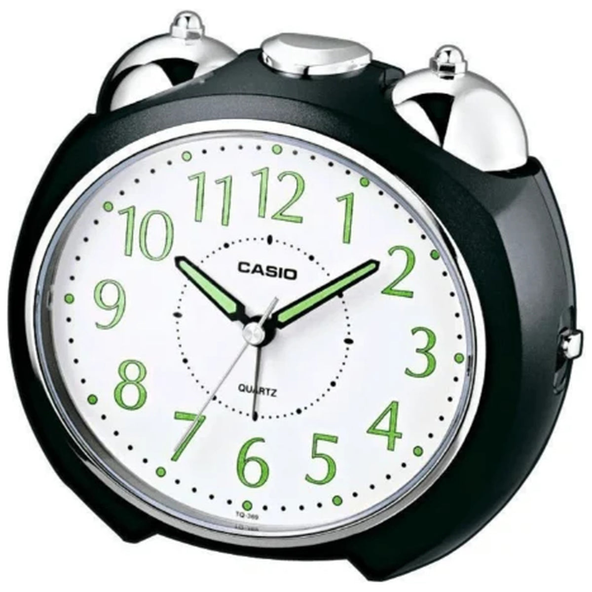 Casio TQ-369-1 Alarm Clock Black White
