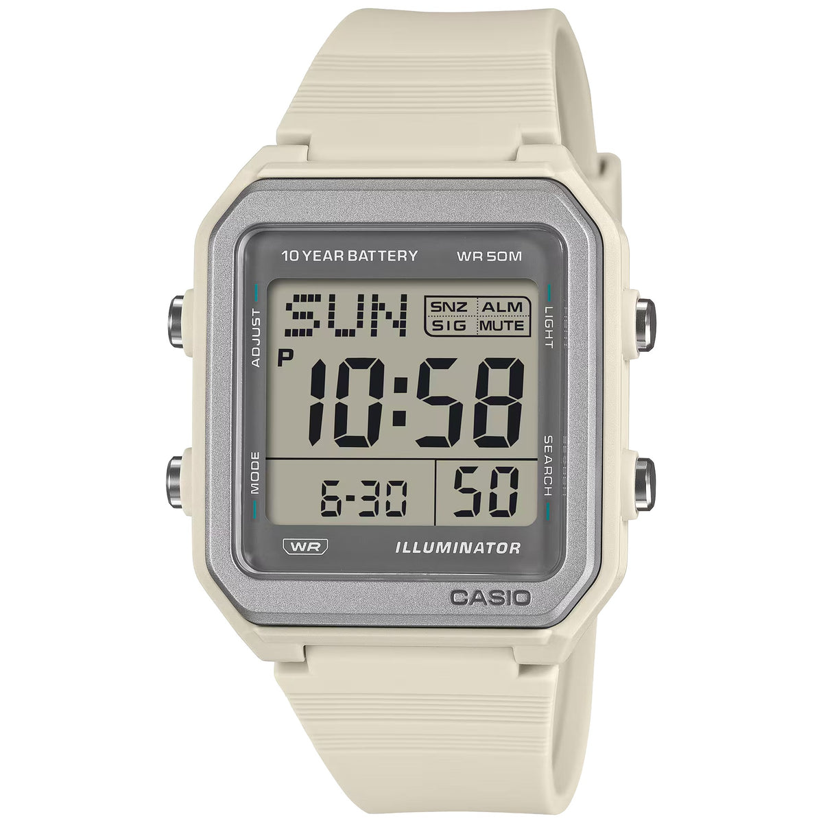 Casio W-221H-8AV Men's Beige Digital Watch