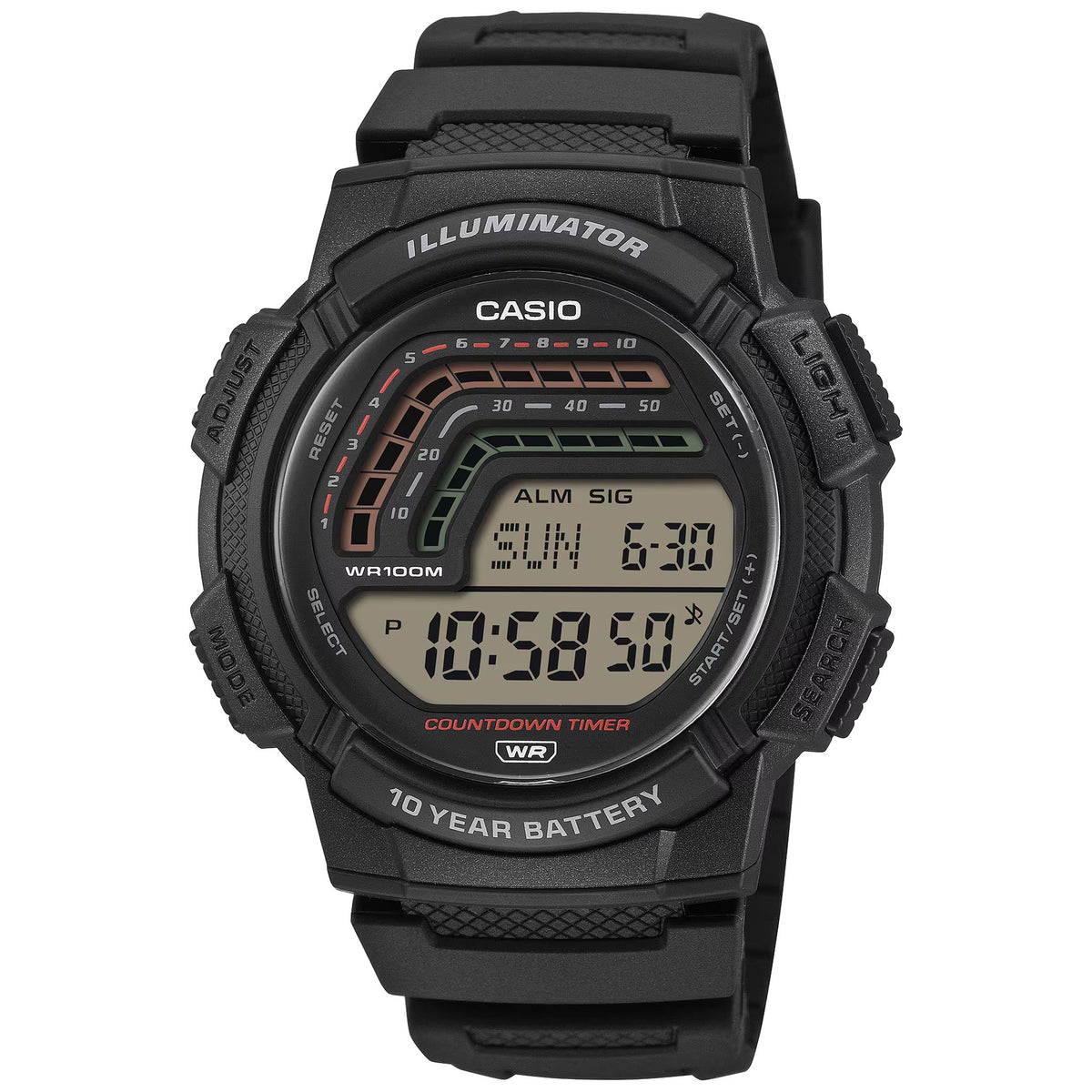 Casio Timeless WS-1800-1AV Digital Watch Black