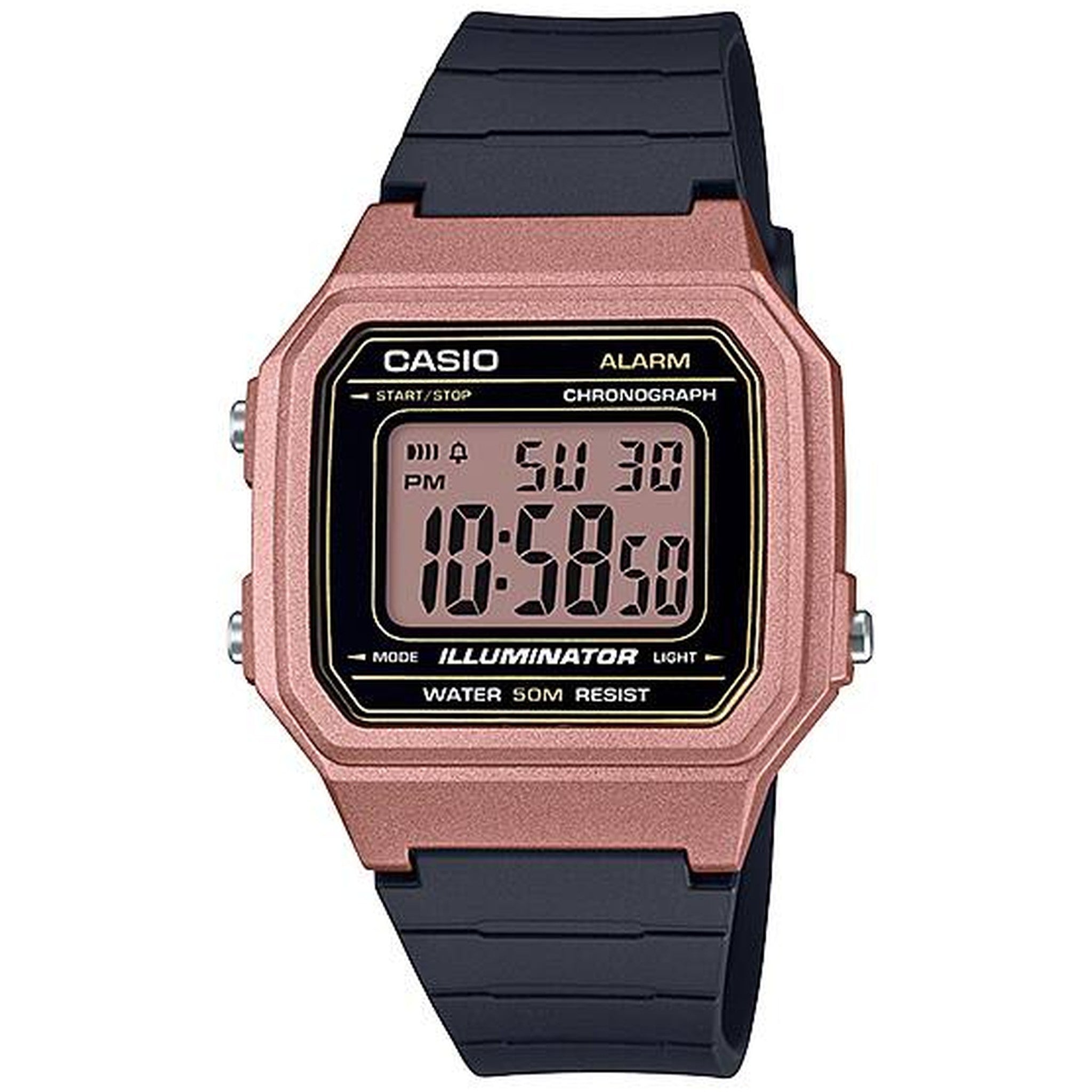 Casio Men's Watch W-217HM-5A Quartz Digital Rose Gold
