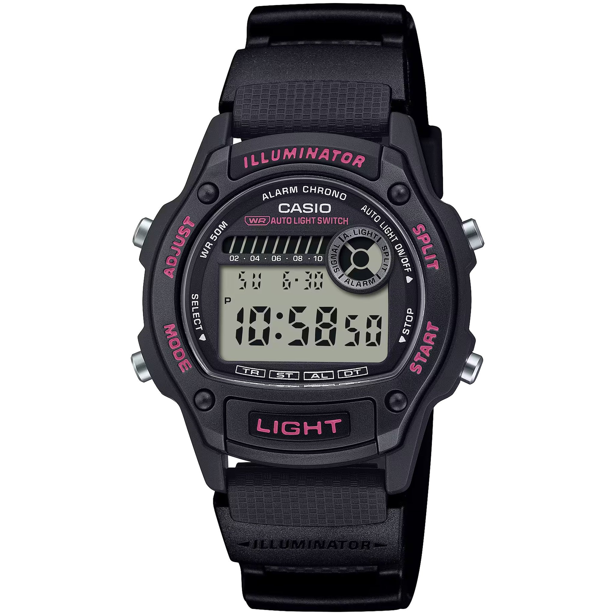 Casio Men's Watch W-220H-1A2 Quartz Digital Black