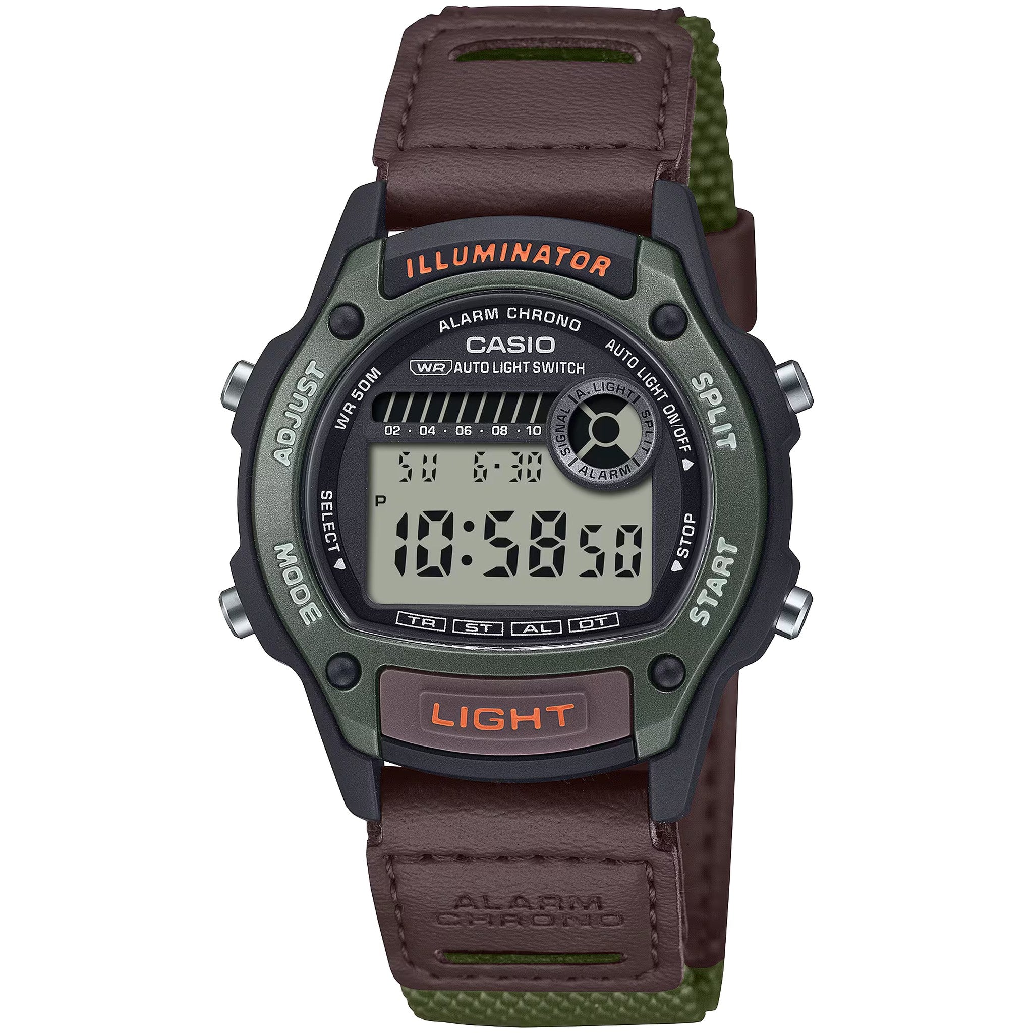 Casio Men's Watch W-220HF-3A Quartz Digital Green Black
