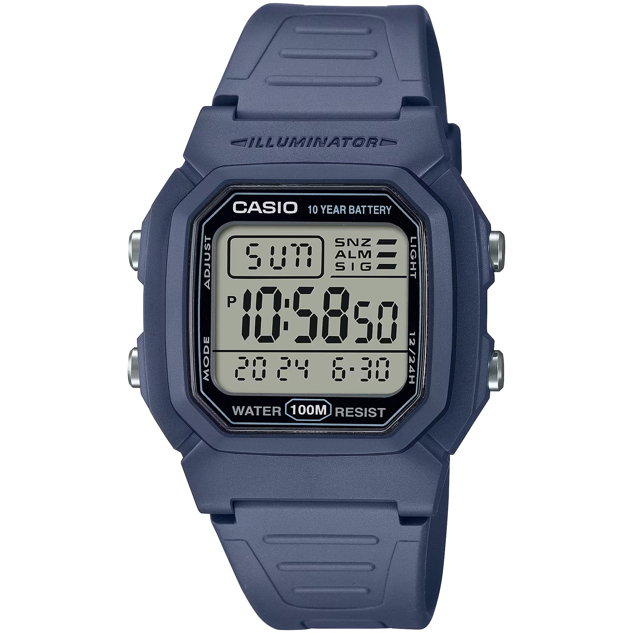 Casio Men's Watch W-800H-2A Quartz Digital Purple Black