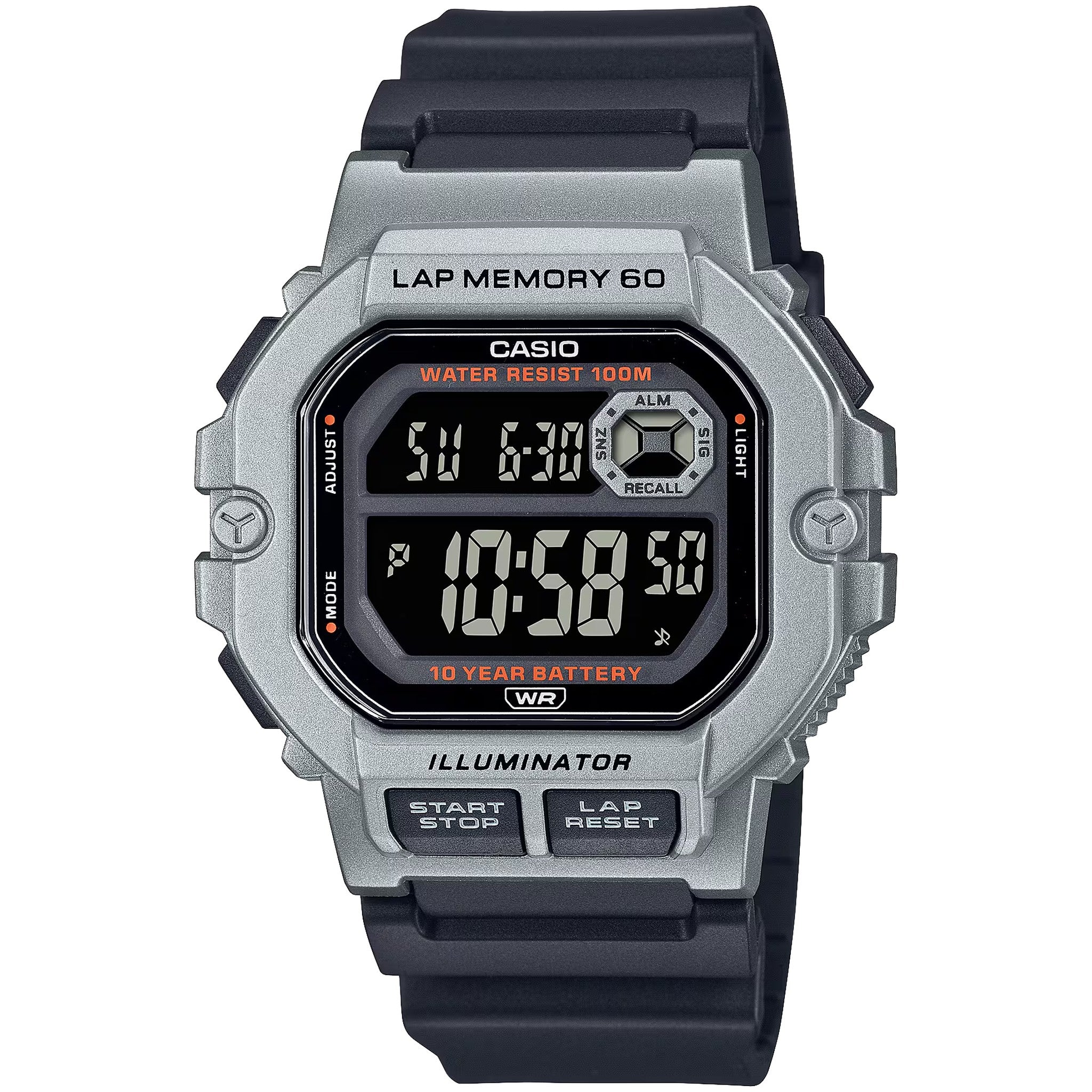 Casio Men's Watch WS-1400H-1B Quartz Digital Grey Black