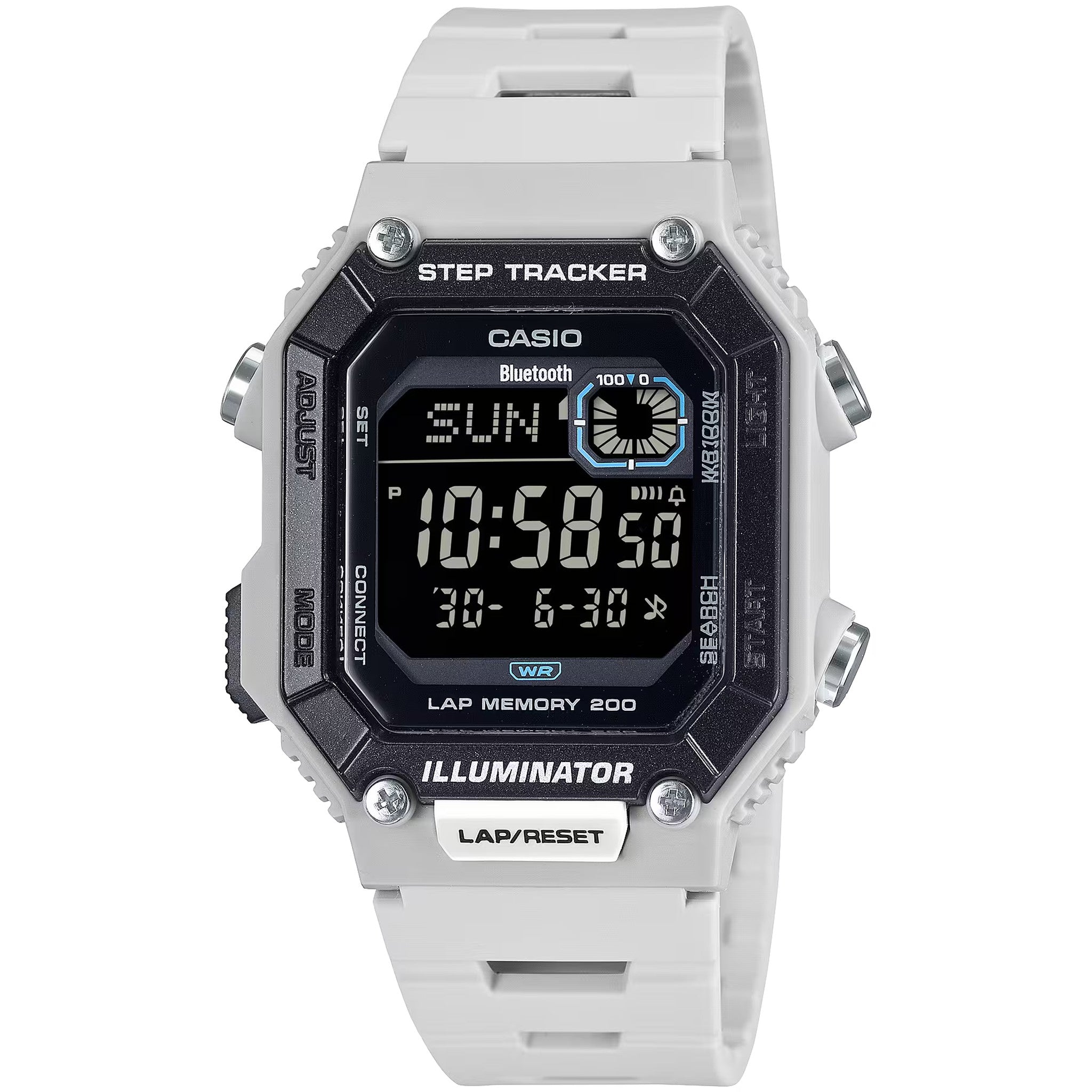 Casio Men's Watch WS-B1000-8B Quartz Digital White Black