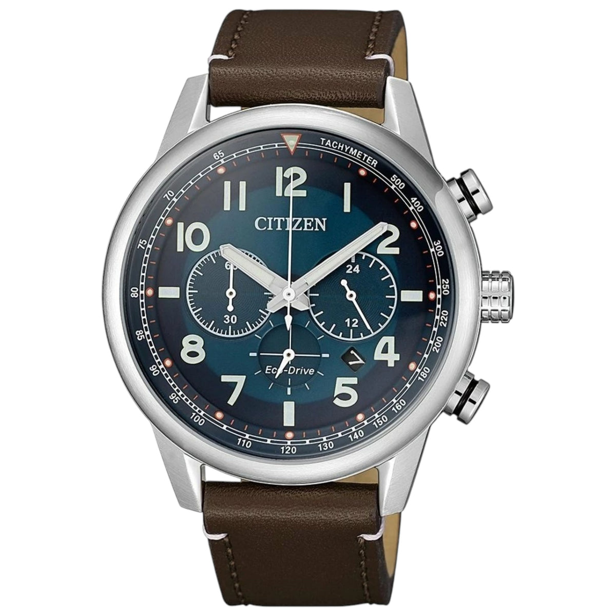 Orologio Citizen Eco-Drive CA4420-13L da uomo blu e marrone