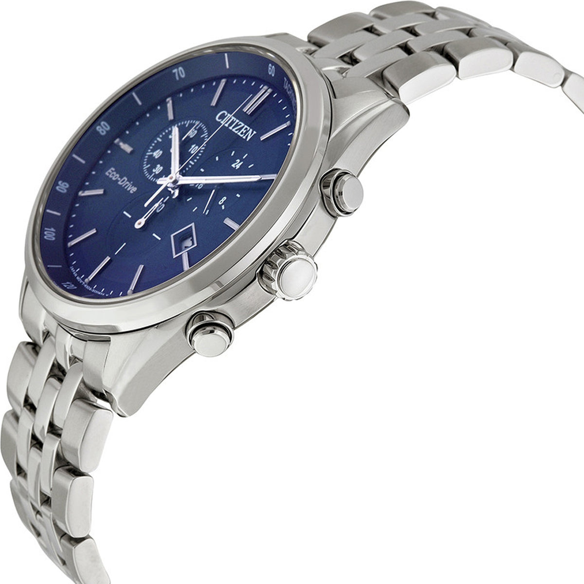 Montre Citizen AT2141-52L Chronographe Eco-Drive 42mm Bleu Homme