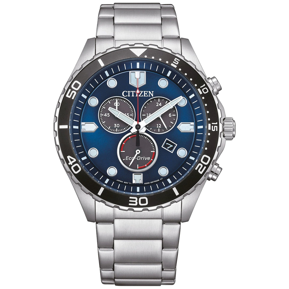 Montre Citizen AT2560-84L Chronographe Eco-Drive 43mm Bleu Homme