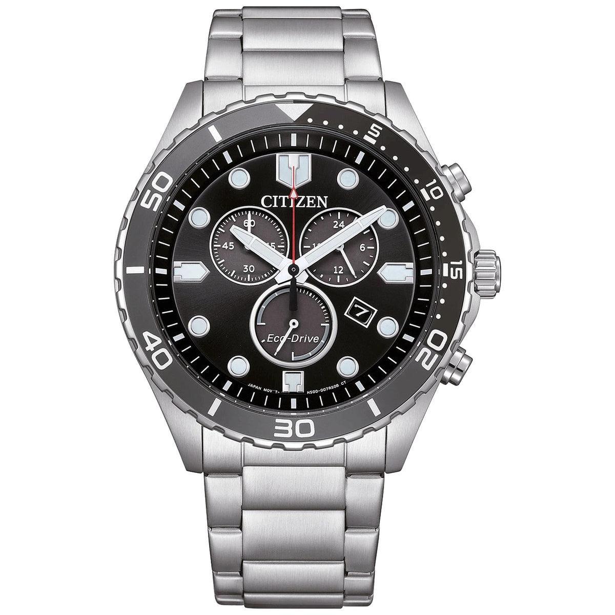 Montre Citizen AT2568-82E Chronographe Eco-Drive 43mm Noir Homme