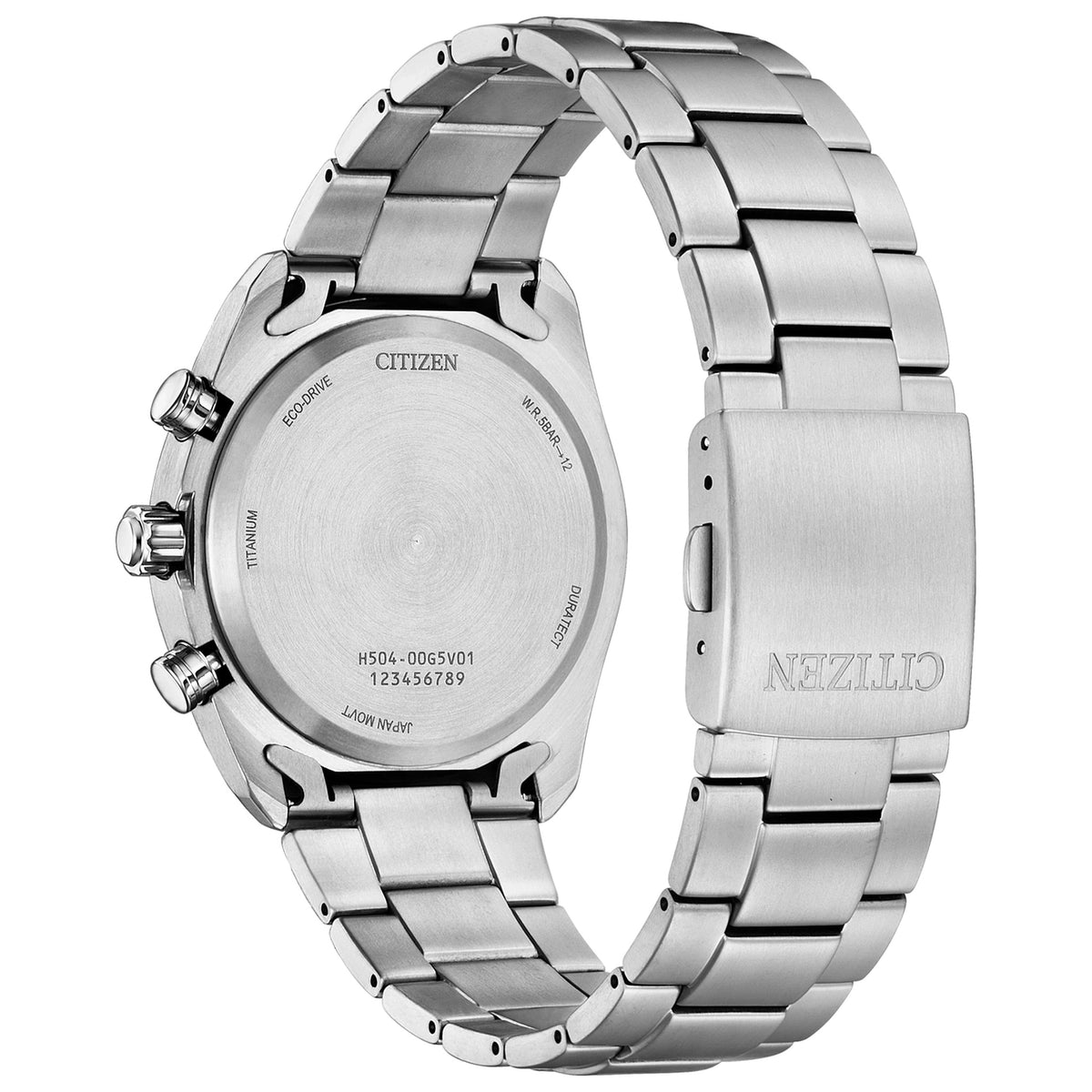 Montre Citizen AT2590-59A Chronographe Eco-Drive 40mm Super Titanium Argenté Homme