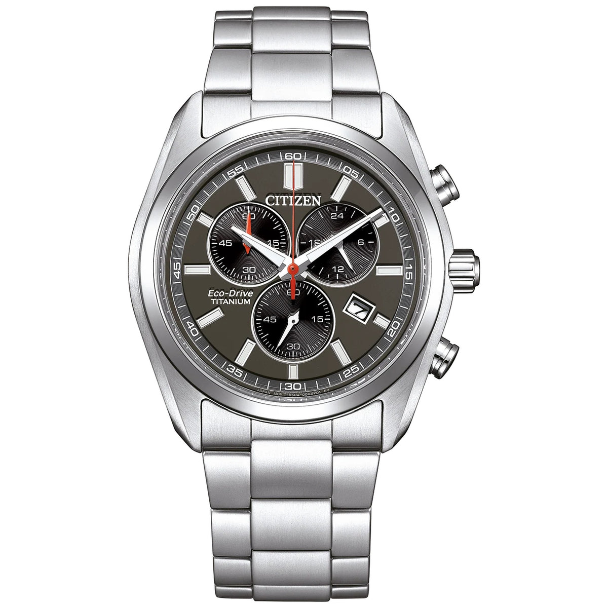 Montre Citizen AT2590-59E Chronographe Eco-Drive 40mm Super Titanium Noir Homme