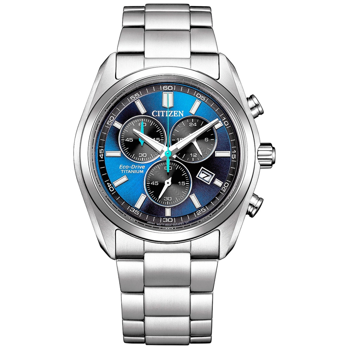 Montre Citizen AT2590-59L Chronographe Eco-Drive 40mm Super Titanium Bleu Homme