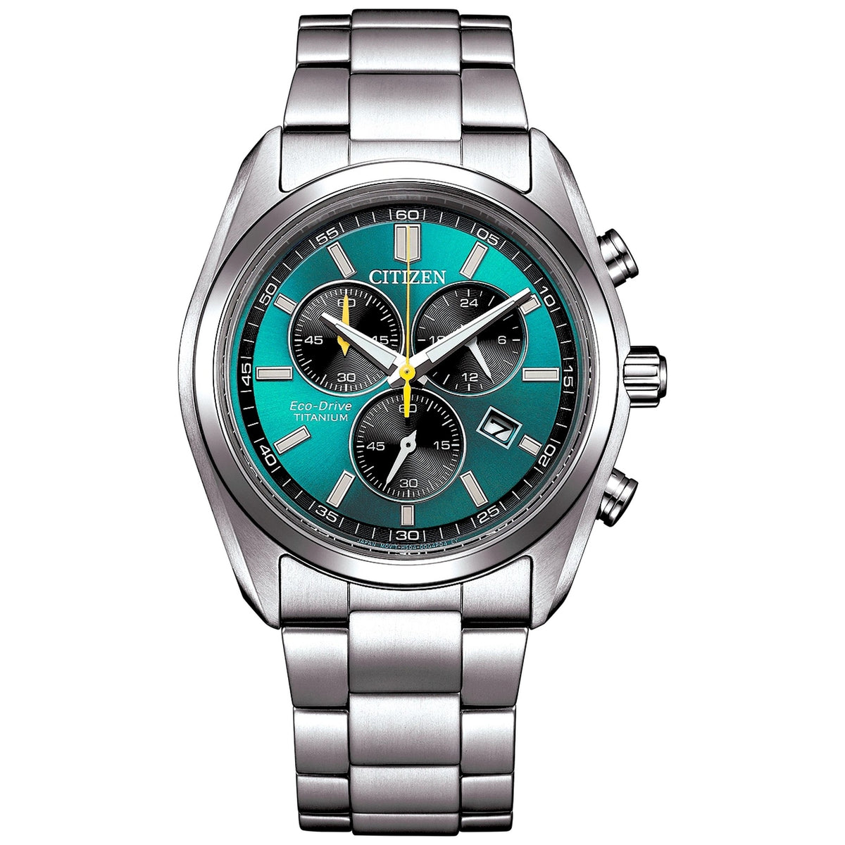 Montre Citizen AT2590-59X Chronographe Eco-Drive 40mm Super Titanium Vert Homme
