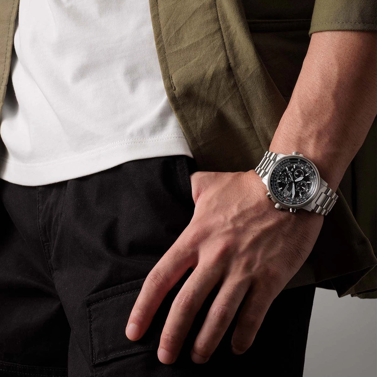 Montre Citizen AT8300-58E Sky Chronographe Eco-Drive 41mm Noir Homme