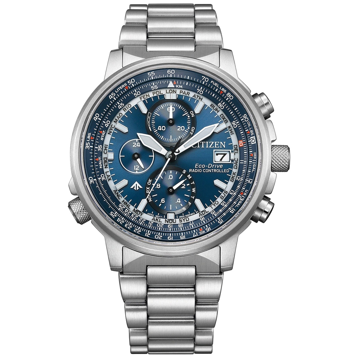 Montre Citizen AT8300-58L Sky Chronographe Eco-Drive 41mm Bleu Homme