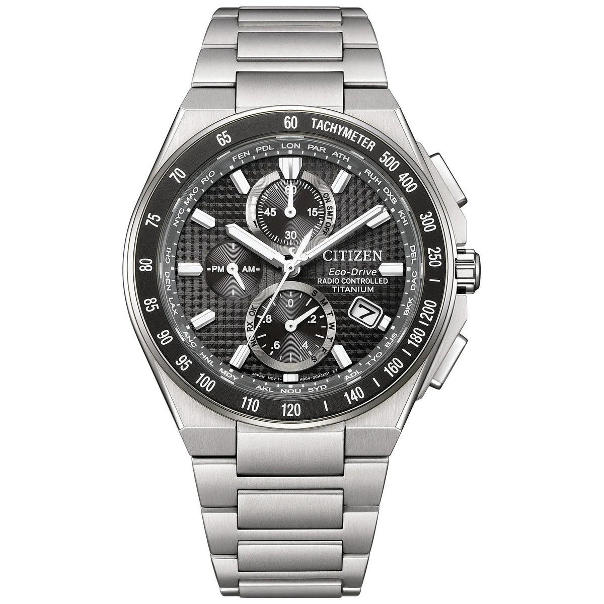 Montre Citizen AT8390-55E Eco-Drive Radio-Contrôlé 40.5mm Super Titanium Noir Homme