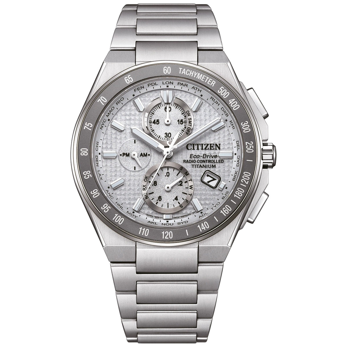 Montre Citizen AT8391-52H Eco-Drive Radio-Contrôlé 40.5mm Super Titanium Blanc Homme