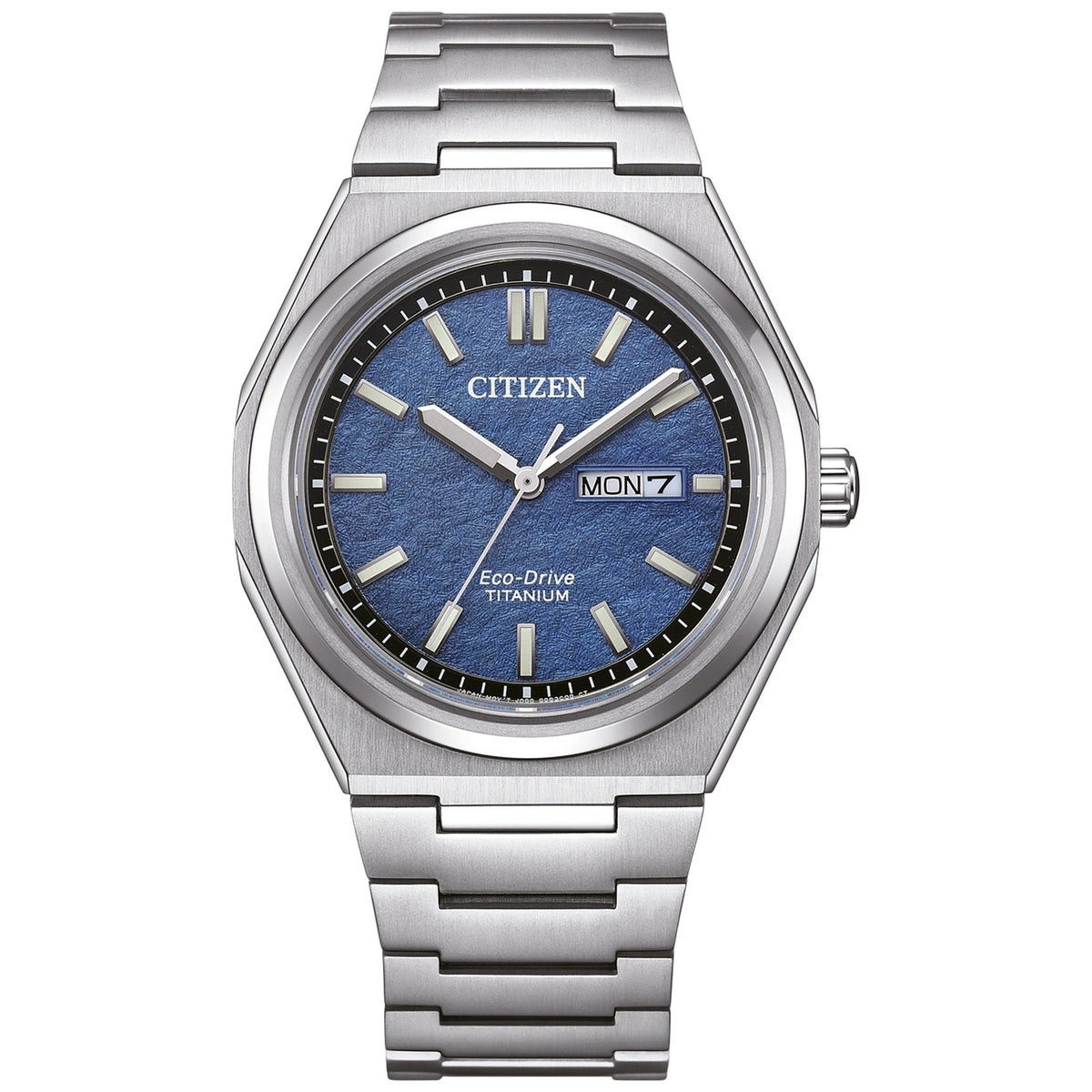 Montre Citizen AW0130-85LE Eco-Drive 39.5mm Super Titanium Bleu Homme