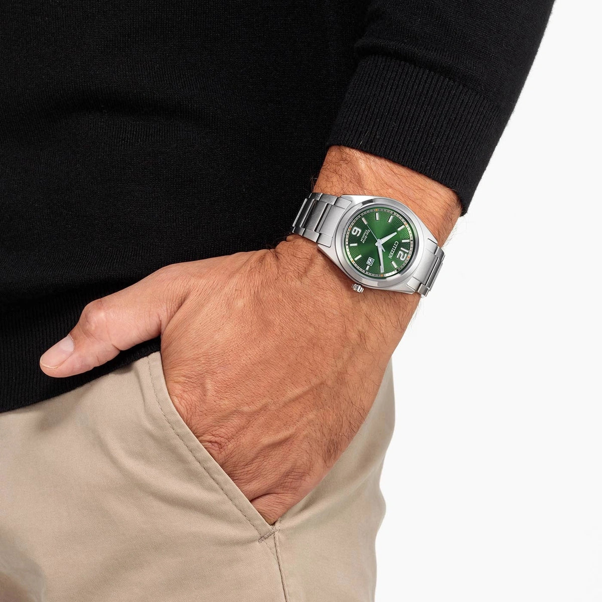 Montre Citizen AW1641-81X Eco-Drive 41.5mm Super Titanium Vert Homme
