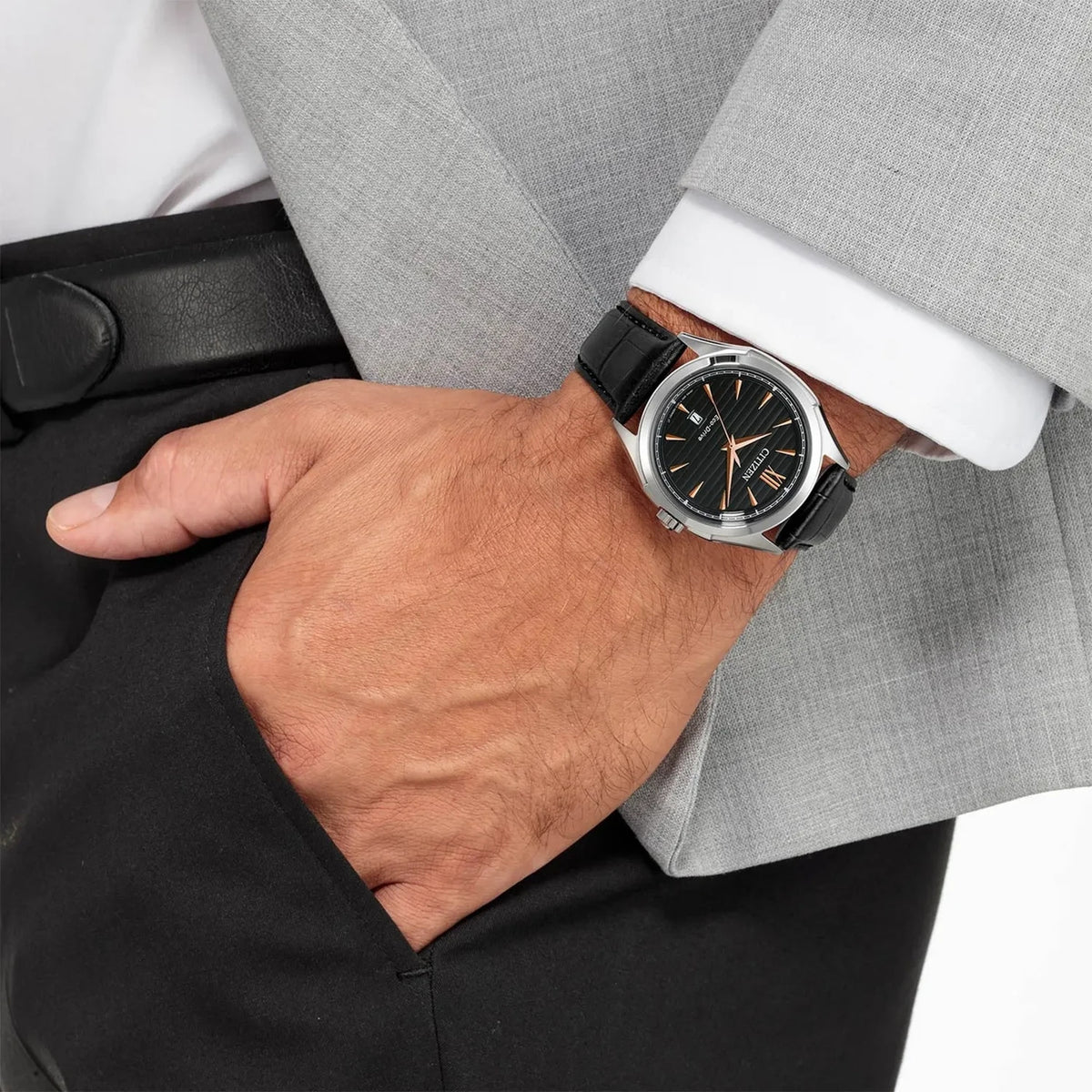 Montre Citizen AW1750-18E 41.2mm Cuir Noir Homme