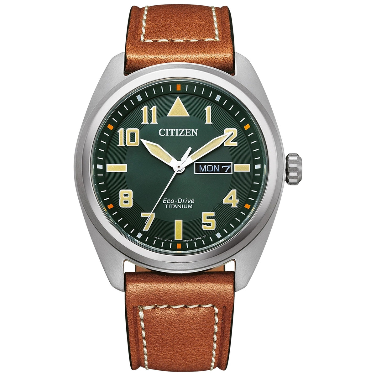 Montre Citizen BM8560-11XC Eco-Drive 42mm Super Titanium Cuir Vert Homme