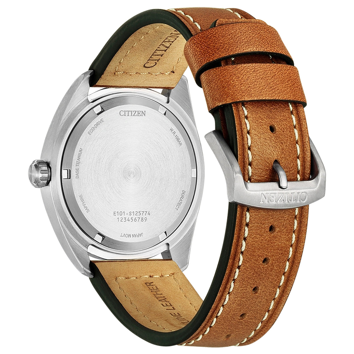 Relógio Citizen BM8560-11XC Eco-Drive 42mm Super Titanium Pele Verde Homem