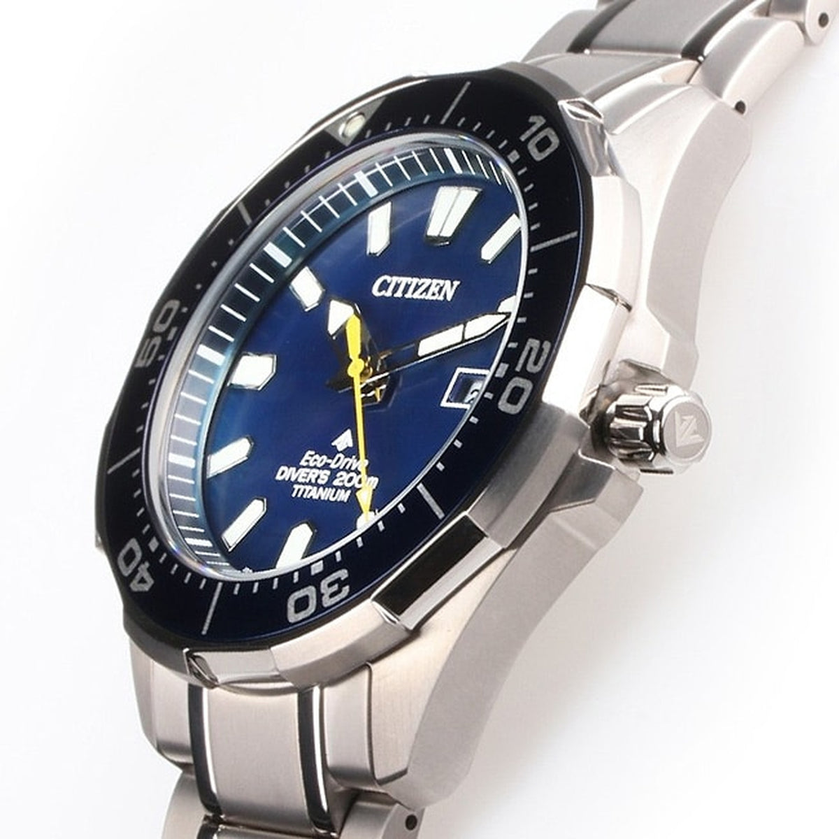 Montre Citizen BN0201-88L Eco-Drive 44mm Super Titanium Bleu Homme