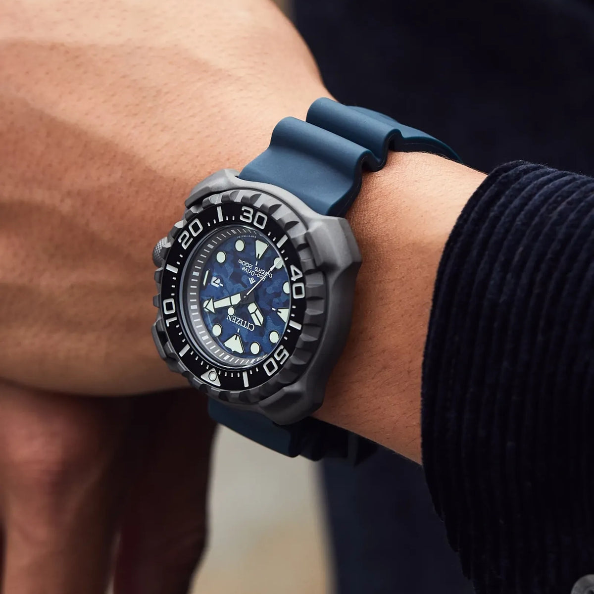 Montre Citizen BN0227-09L Eco-Drive 45.8mm Super Titanium Bleu Homme