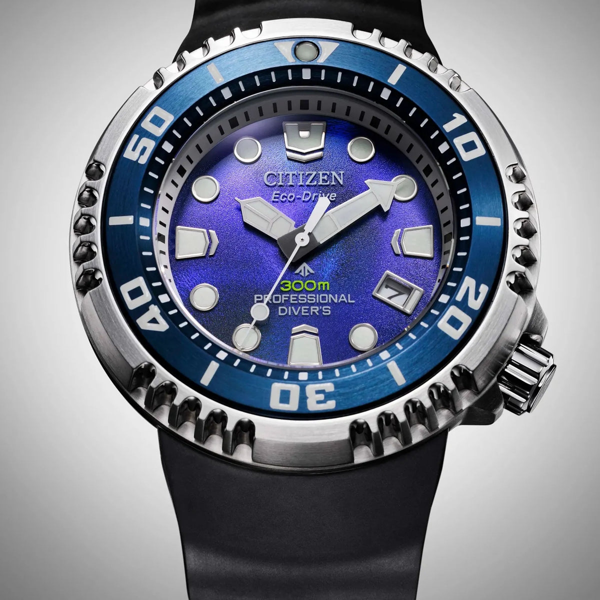 Montre Citizen BN1025-08L Prof. Diver 300 Édition Limitée 4800 pièces Eco-Drive 46mm Bleu Homme