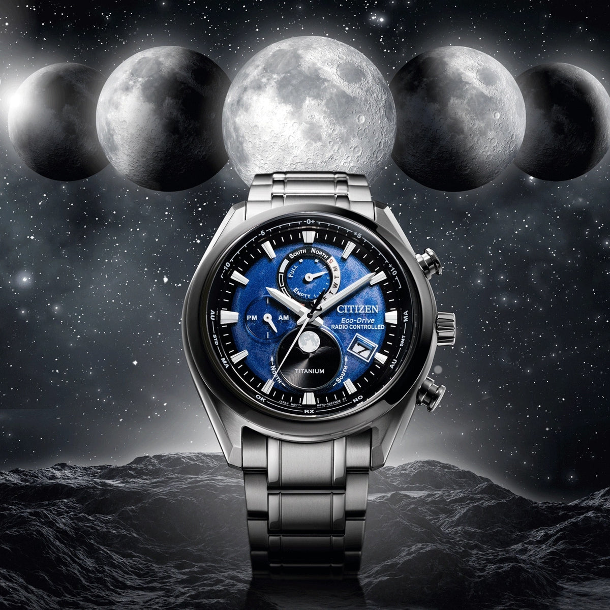 Montre Citizen BY1010-81L Eco-Drive 43mm Super Titanium Bleu Homme