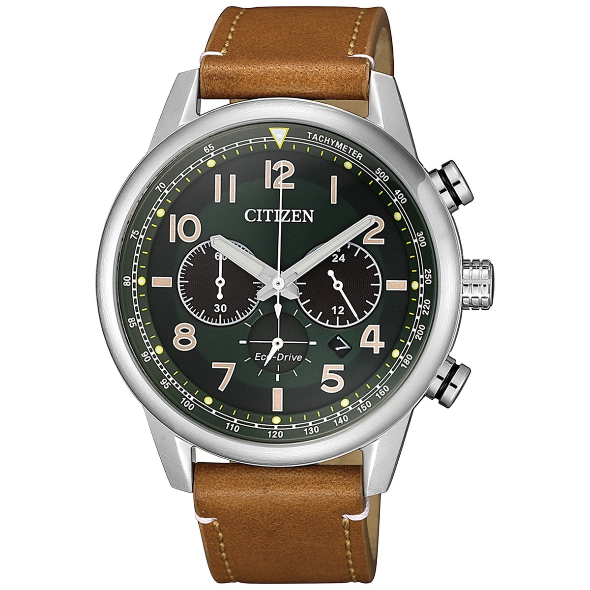 Montre Citizen CA4420-21X Chronographe Eco-Drive 43.1mm Cuir Vert Homme