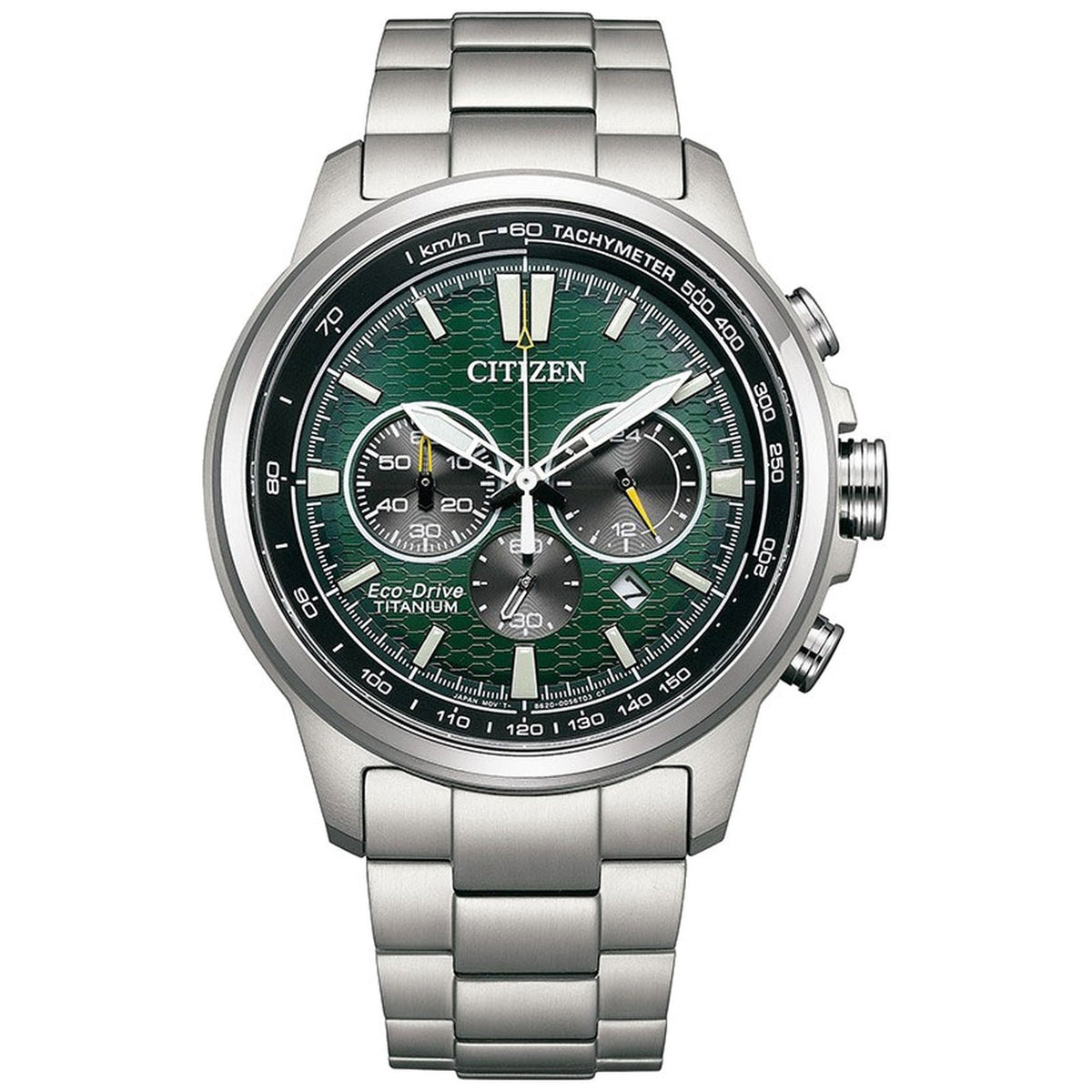 Montre Citizen CA4570-88X Chronographe Eco-Drive 43.5mm Super Titanium Vert Homme