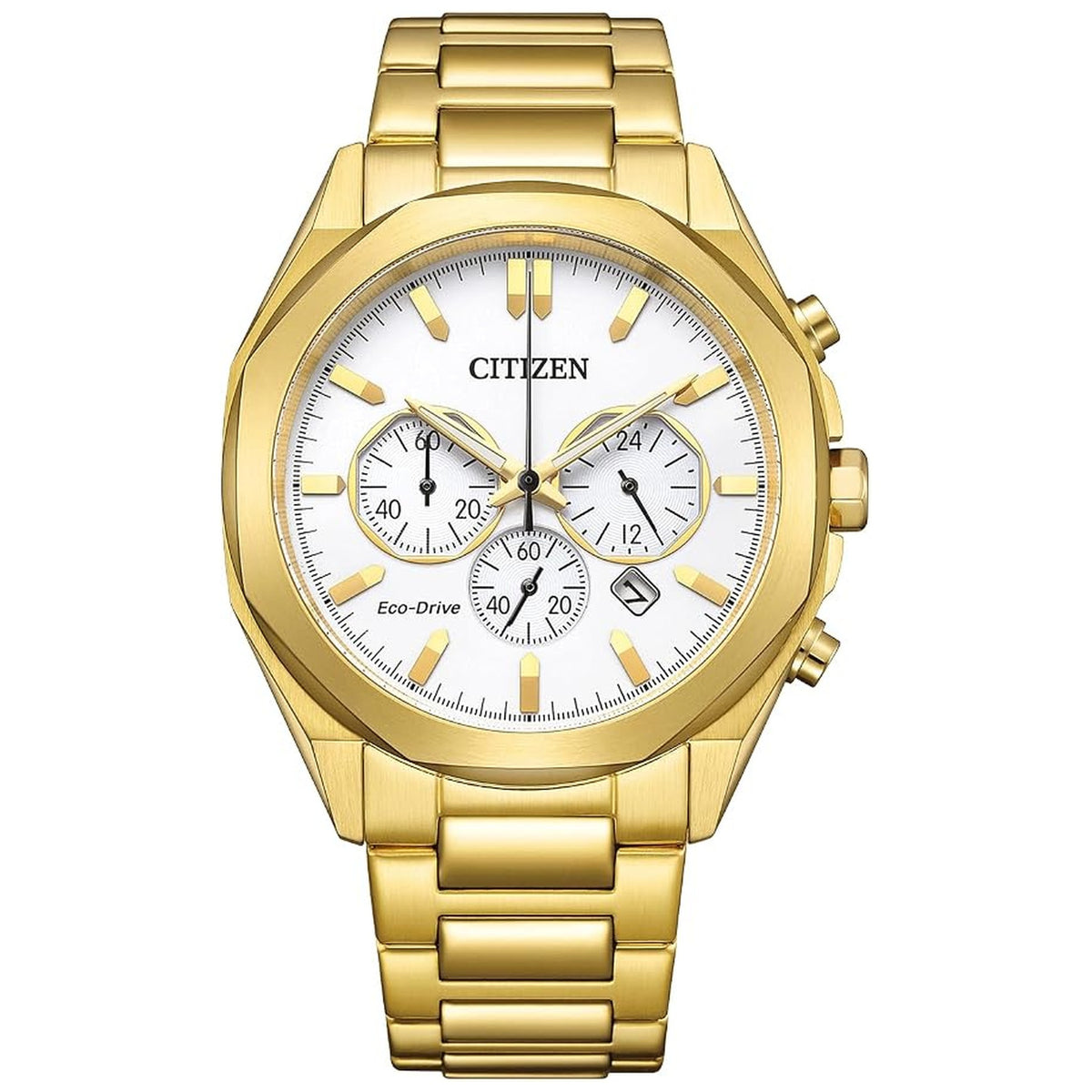 Montre Citizen CA4592-85A Chronographe Eco-Drive 41mm Blanc Homme