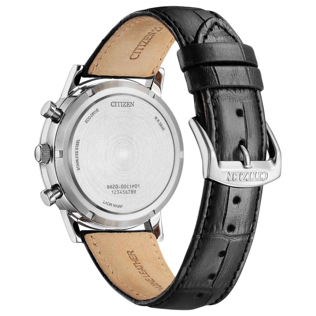 Montre Citizen CA4630-02A Chronographe Eco-Drive 42mm Cuir Blanc Homme