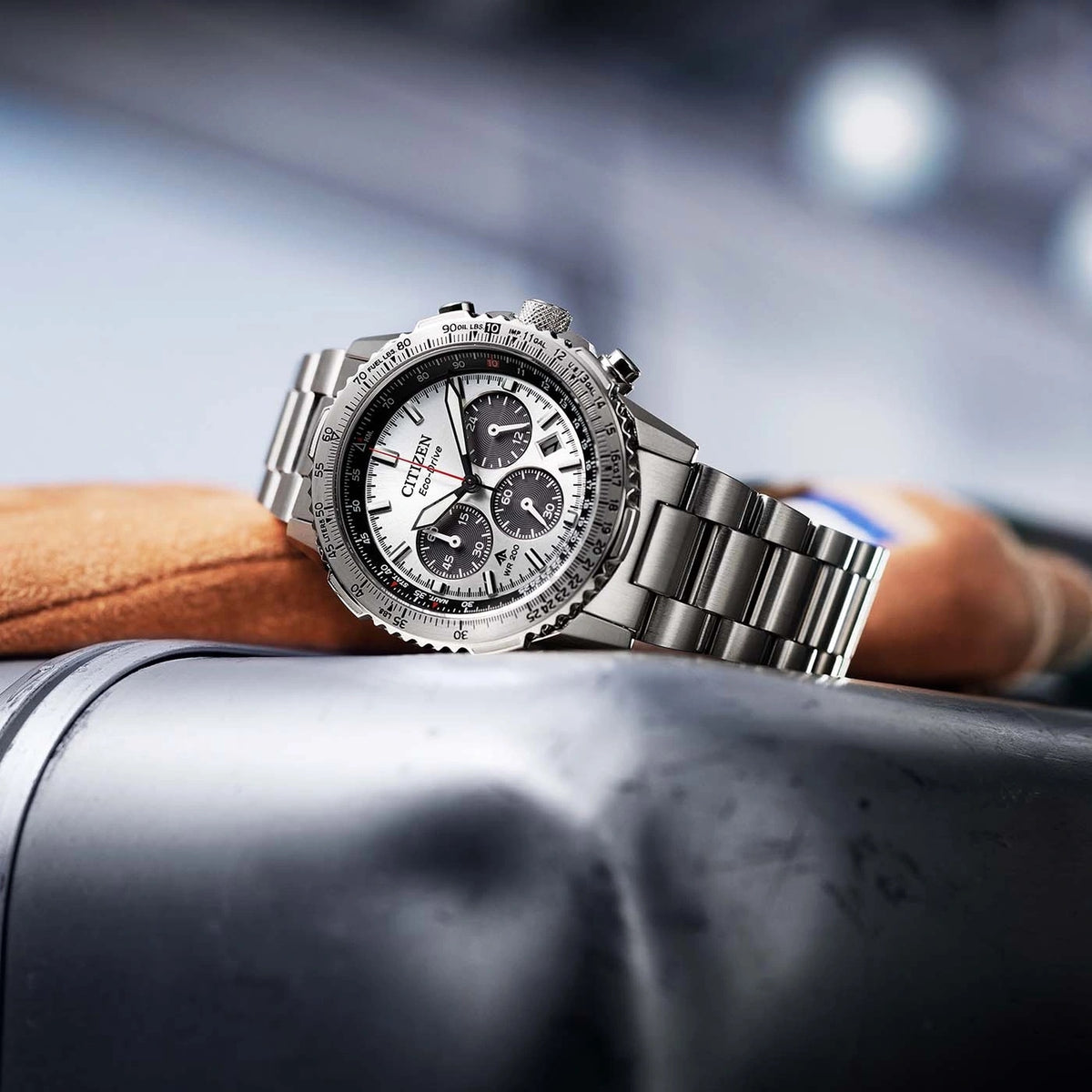 Orologio Citizen Promaster CA4660-61A Sky Cronografo Eco-Drive 39,98 mm Argento Uomo