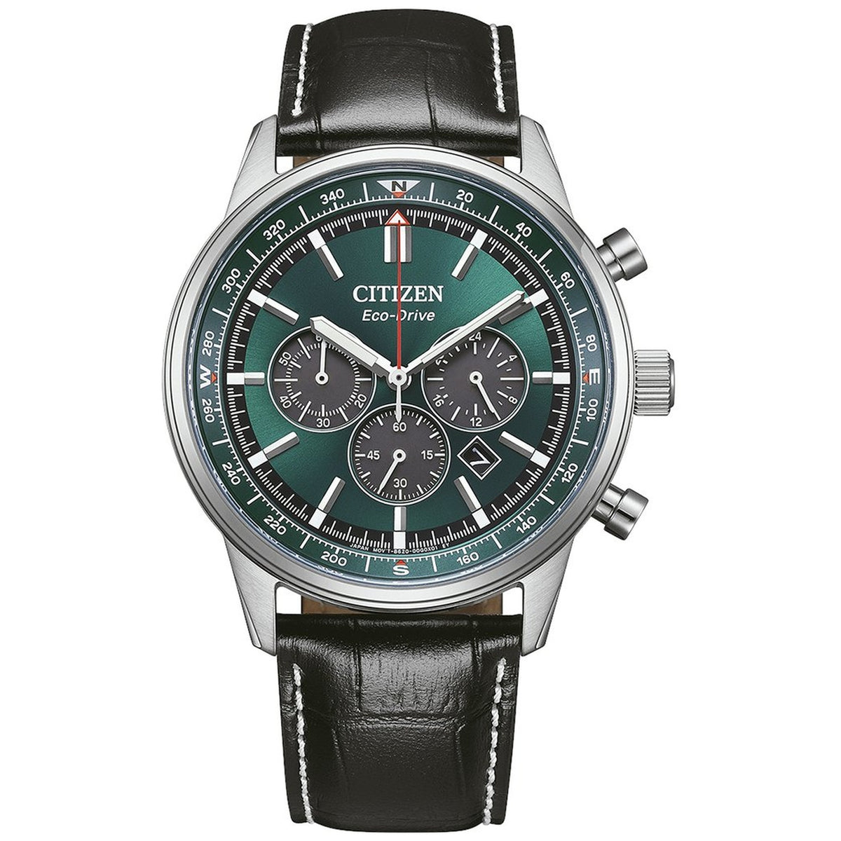 Montre Citizen CA4720-01X Chronographe Eco-Drive 42mm Cuir Vert Homme