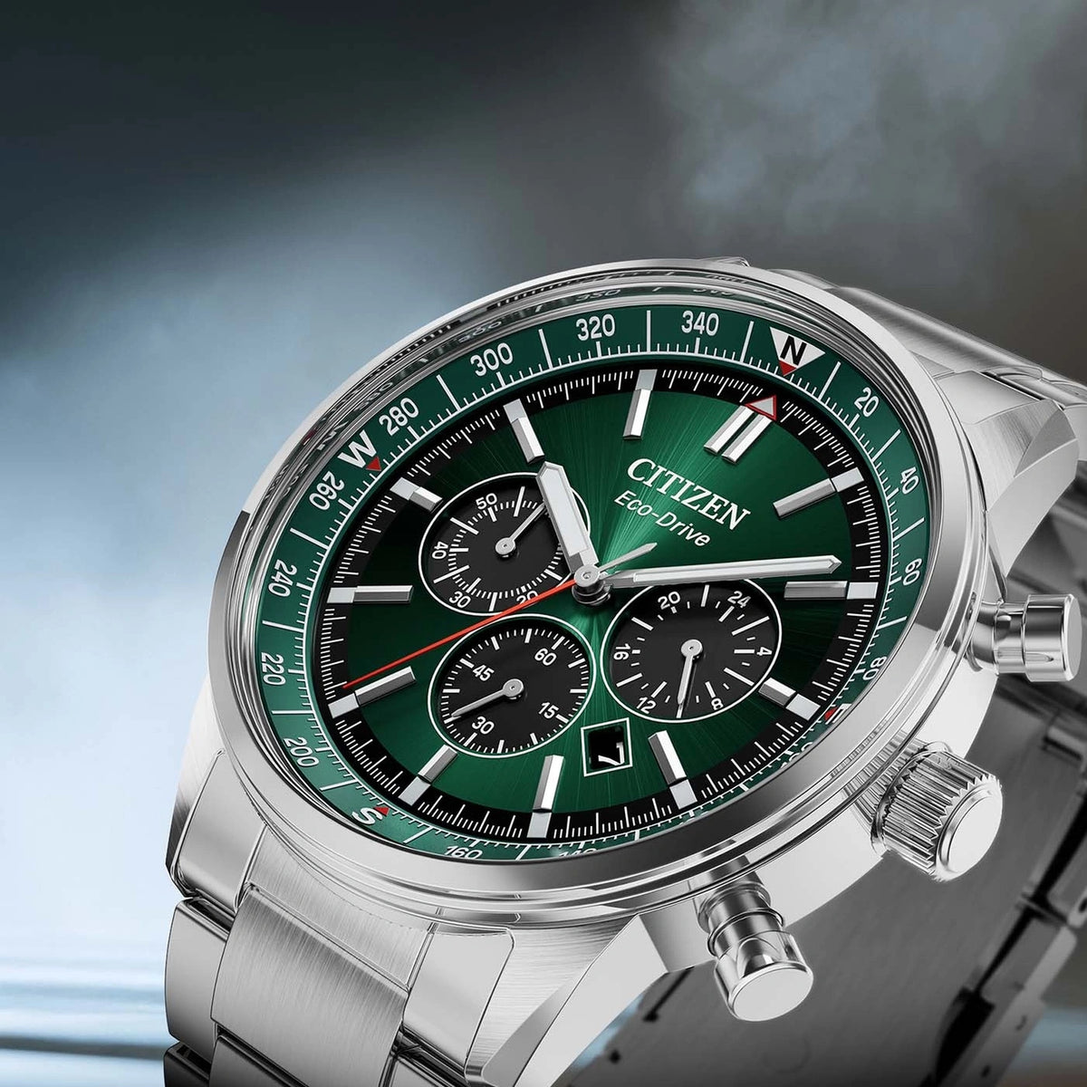 Montre Citizen CA4720-52X Chronographe Eco-Drive 42mm Vert Homme