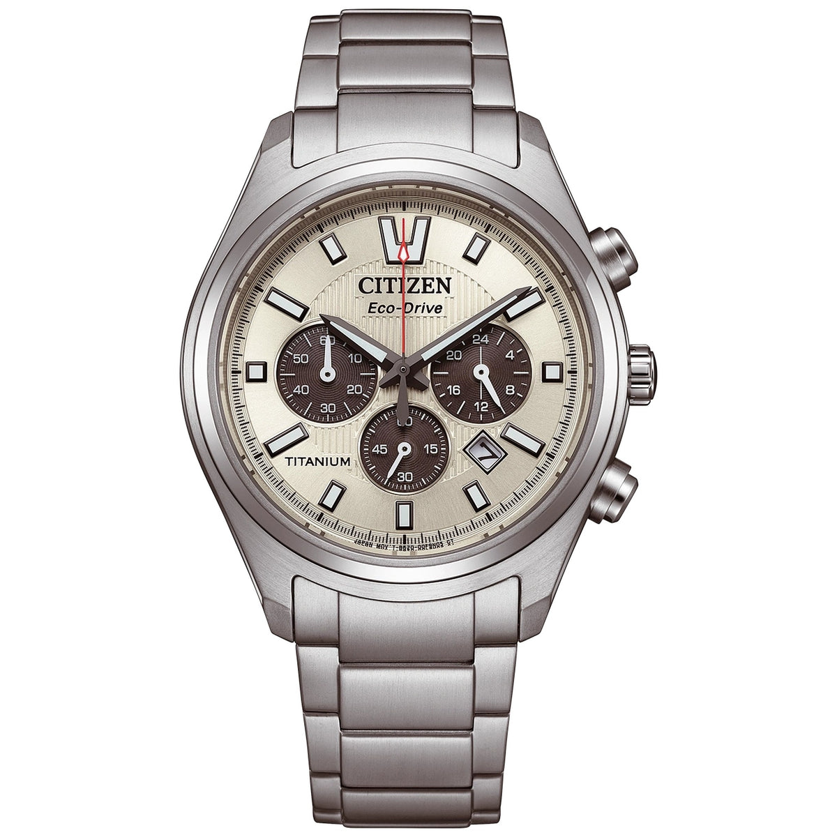 Montre Citizen CA4750-51A Chronographe Eco-Drive 40mm Super Titanium Argenté Homme