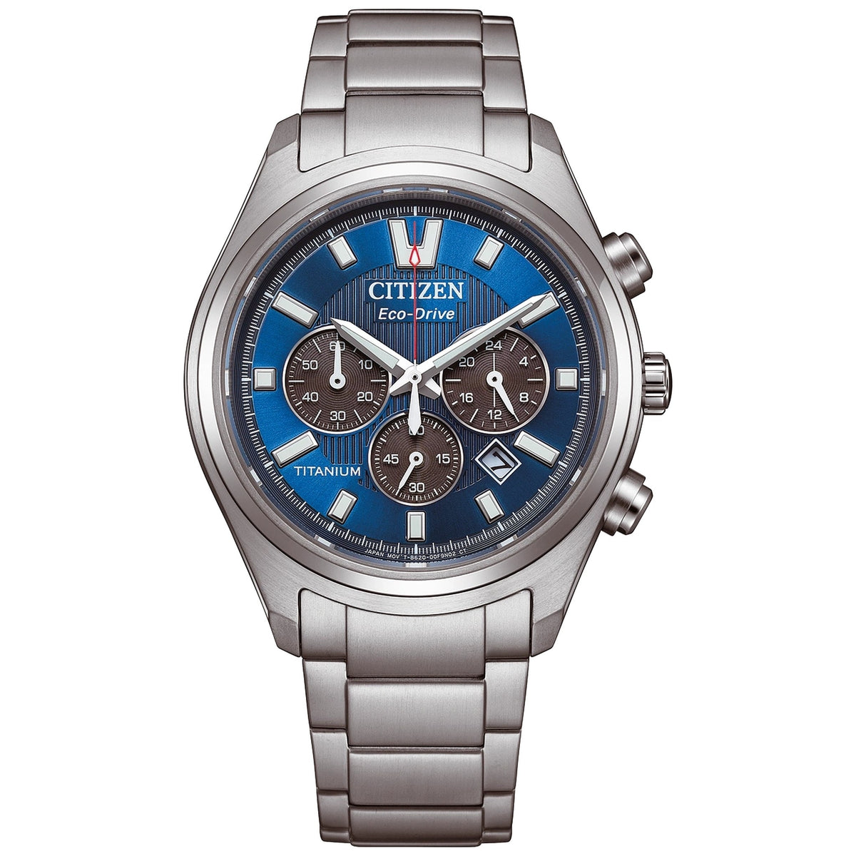 Montre Citizen CA4750-51L Chronographe Eco-Drive 40mm Super Titanium Bleu Homme