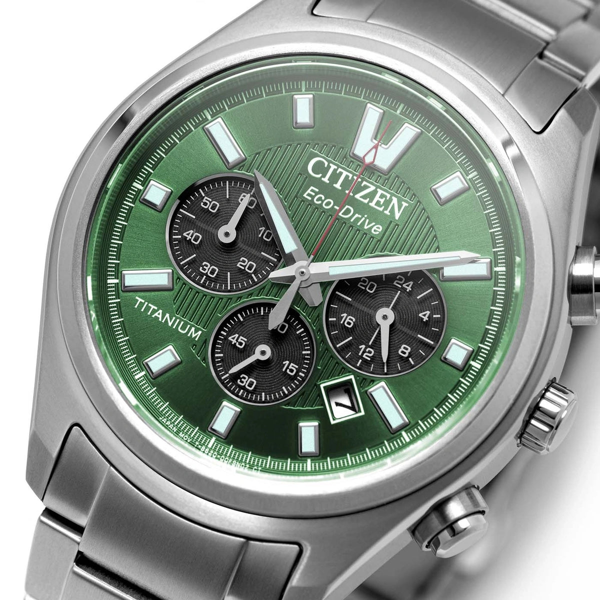 Orologio Citizen CA4750-51X Cronografo Eco-Drive 40mm Super Titanium Verde Uomo