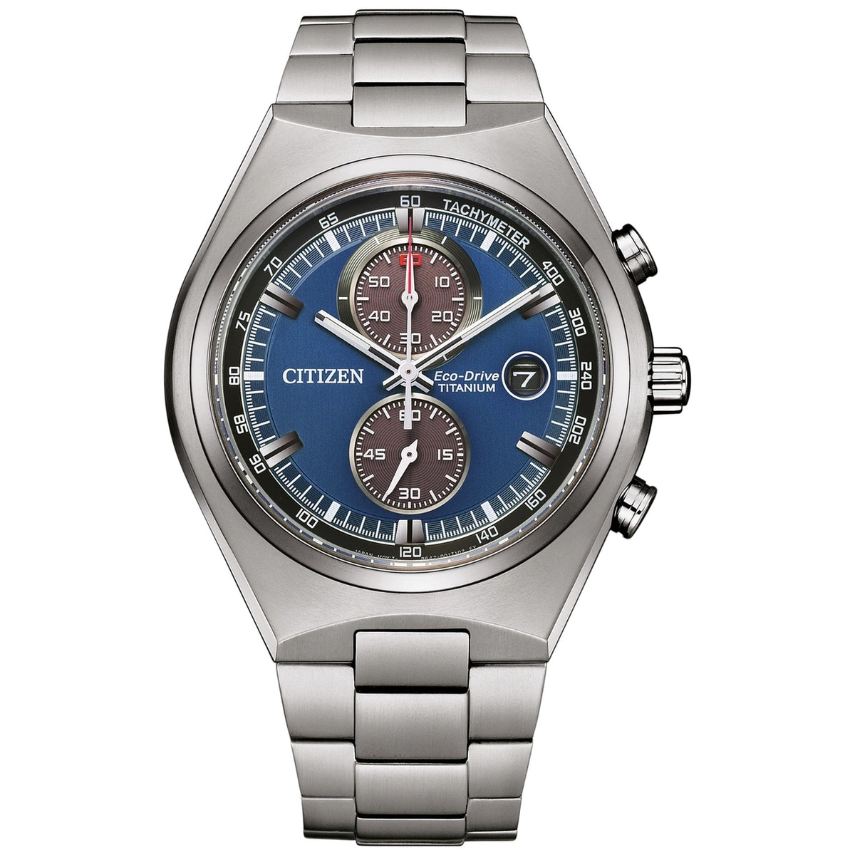 Montre Citizen CA7090-87L Chronographe 43mm Super Titanium Bleu Homme