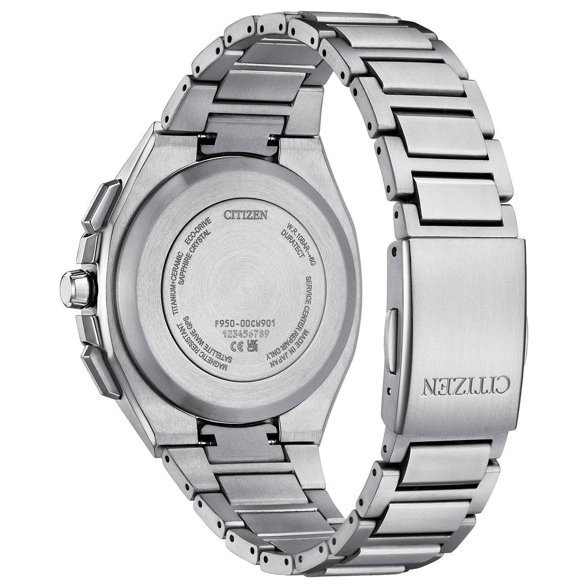 Relógio Citizen Attesa CC4104-53E Eco-Drive 44mm Super Titanium Preto Homem