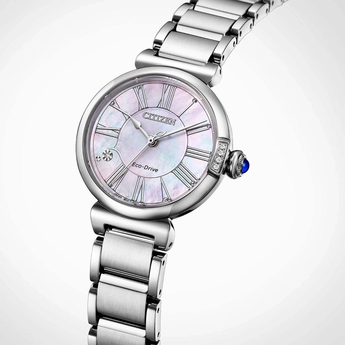 Citizen EM1060-87Y Eco-Drive Diamantenuhr 29,5 mm Perlmutt Damen