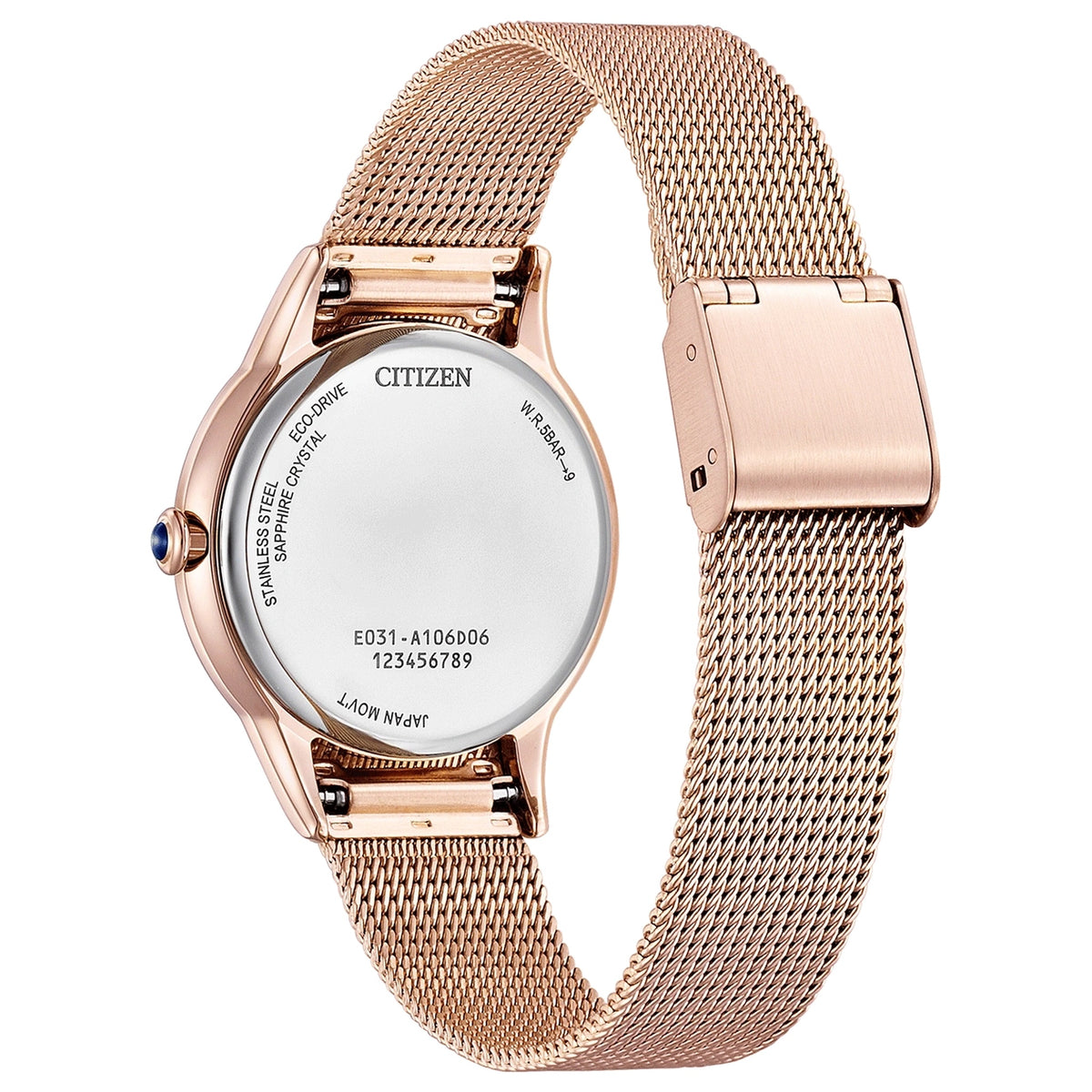 Citizen EM1153-88A Eco-Drive Damenuhr Roségold