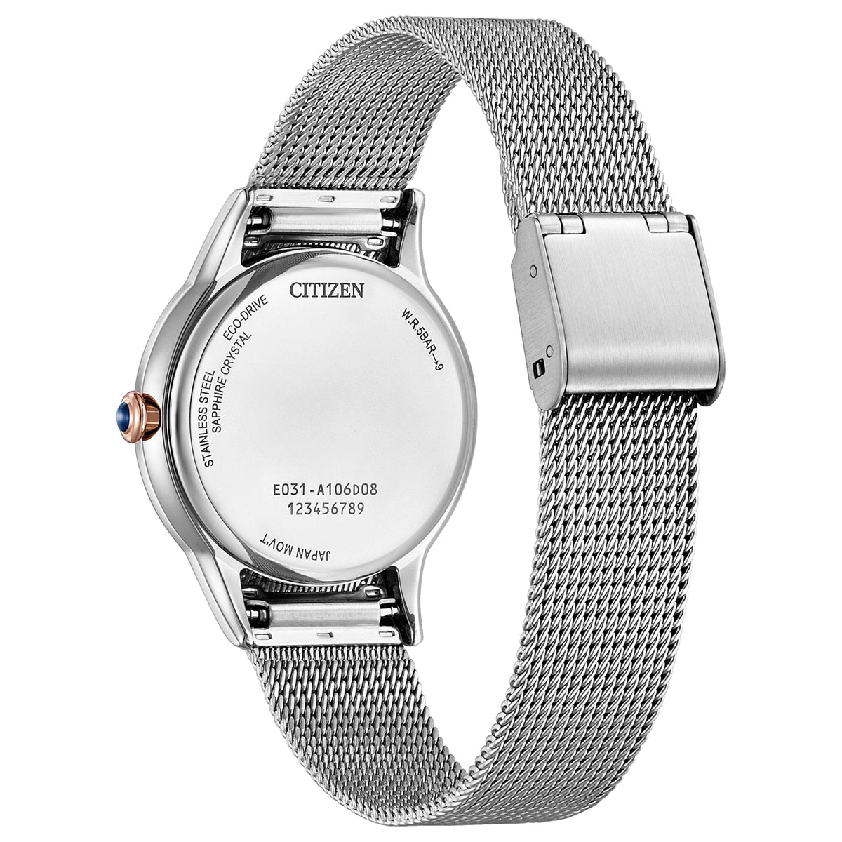 Citizen EM1156-80X Eco-Drive Damenuhr 32,5 mm Weiß
